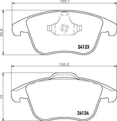 Комплект тормозных колодок, дисковый тормоз 8DB 355 012-891