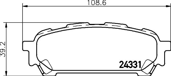 Комплект тормозных колодок, дисковый тормоз 8DB 355 012-311