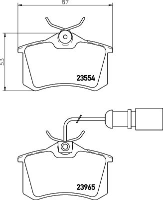 Brake Pad Set, disc brake 8DB 355 018-601