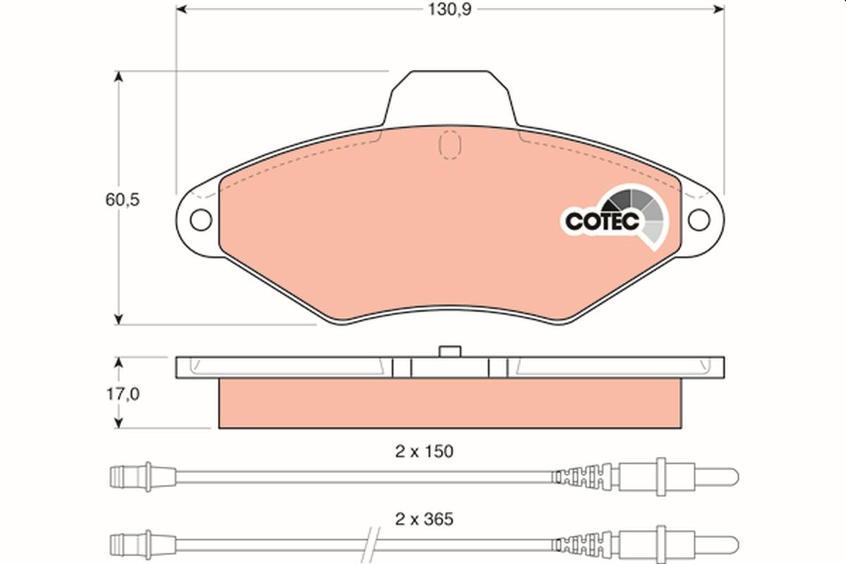 Brake Pad Set, disc brake GDB1101