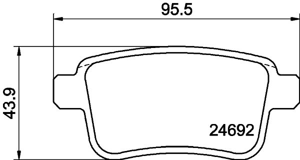 Brake Pad Set, disc brake 8DB 355 013-971