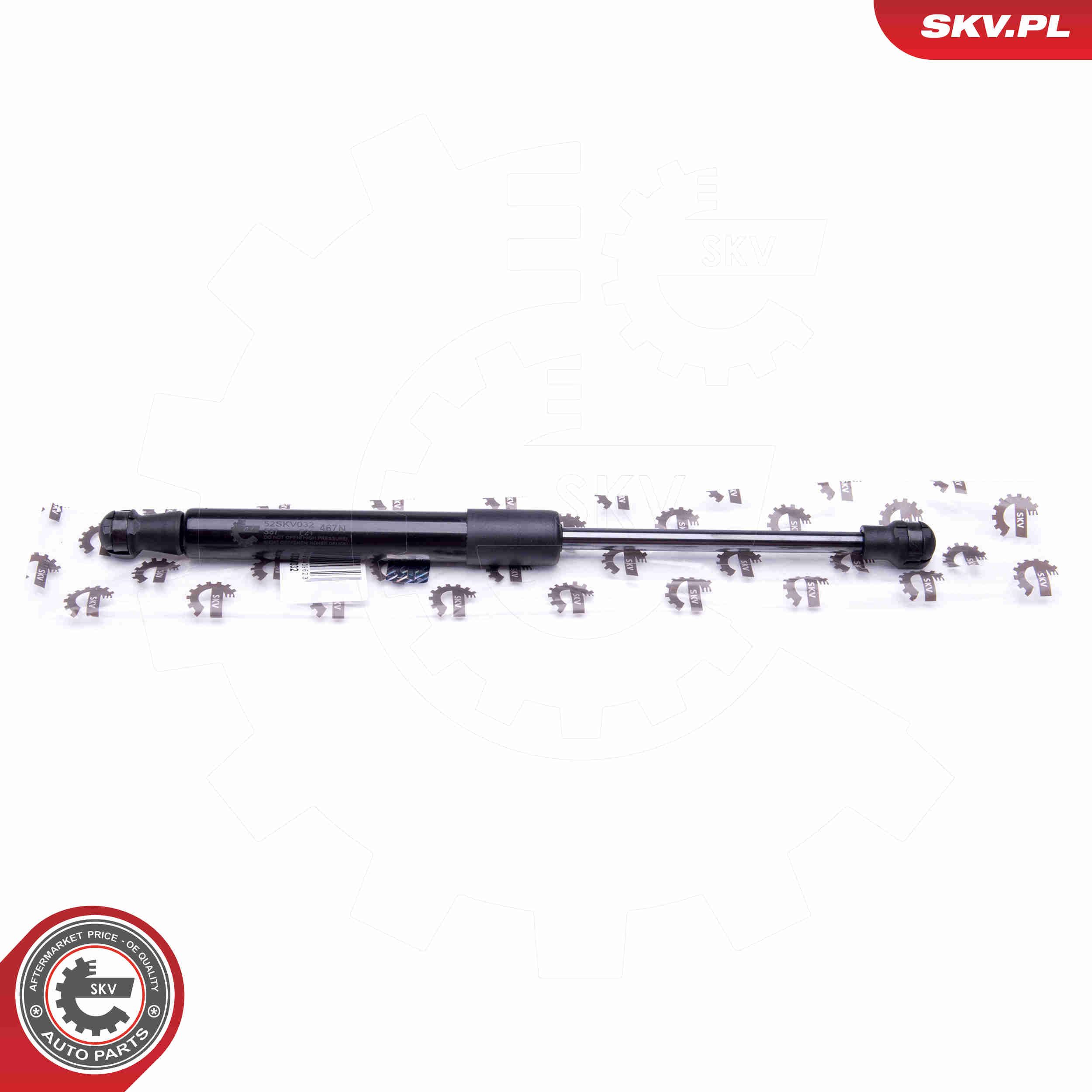 Gasfeder, Motorhaube