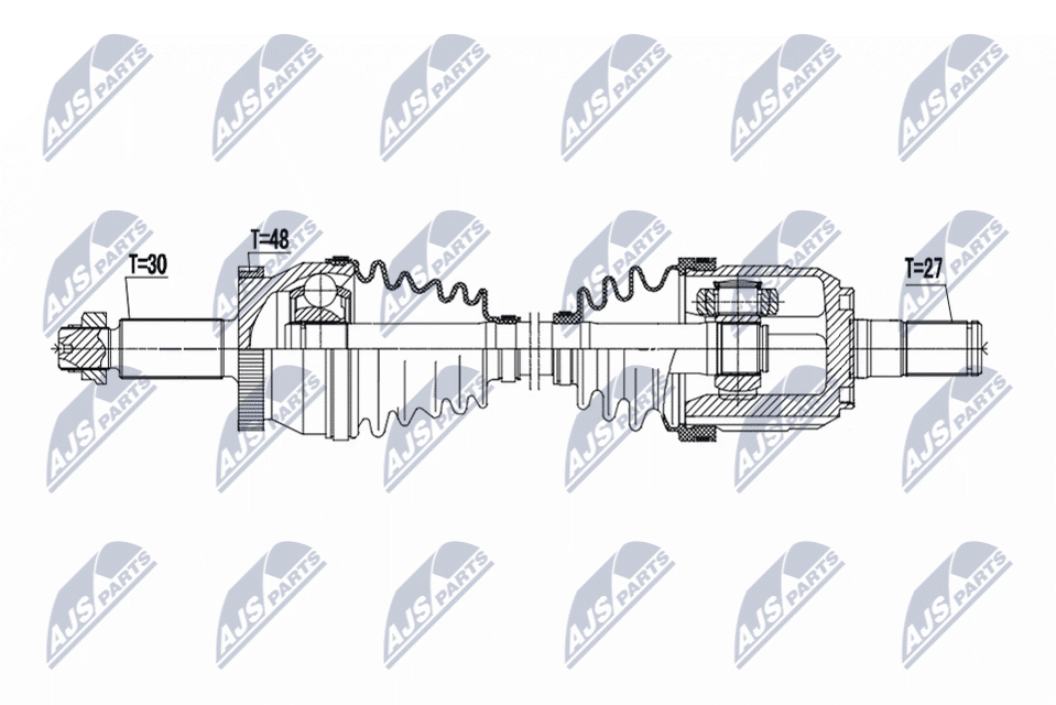 NPW-KA-418 NTY hajtótengely