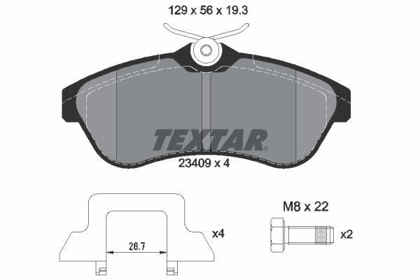 Brake Pad Set, disc brake 2340902