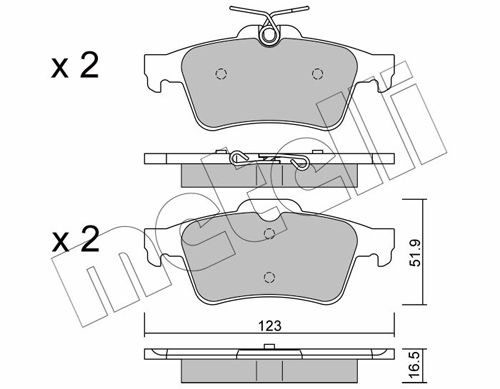 Brake Pad Set, disc brake 22-0337-1