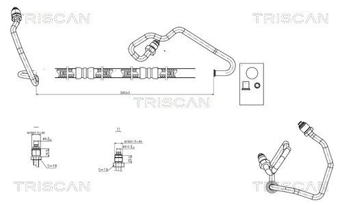 TRISCAN 8516 24002 Hydraulic Hose, steering