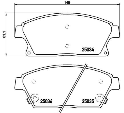 Brake Pad Set, disc brake P 59 077X