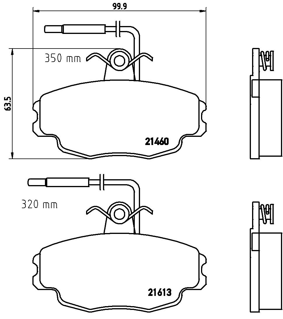 BREMBO P 61 043 - Bremsbelagsatz, Scheibenbremse PRIME LINE