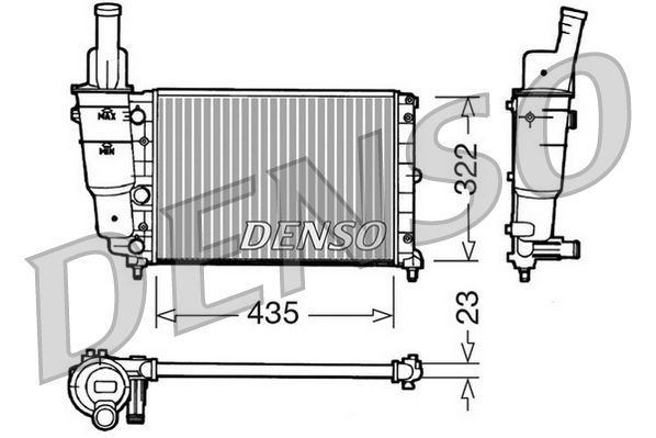 DRM09095 DENSO hűtő, motorhűtés