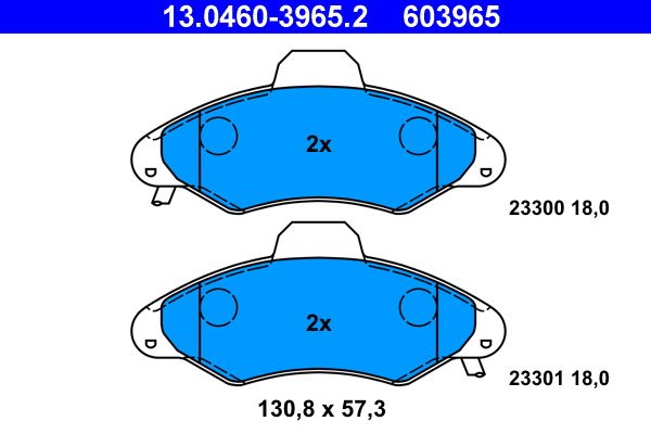 Brake Pad Set, disc brake 13.0460-3965.2