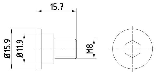 Bolt, brake disc TPM0003