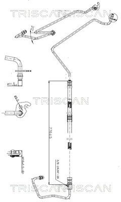 TRISCAN 8516 16020 Hydraulic Hose, steering