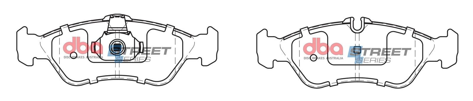DBA SS STREET SERIES BRAKE PADS [ Mercedez Benz Sprinter 1995 - 2006 R ](suits wear sensor DBAWS1102 ) - TecDoc Only