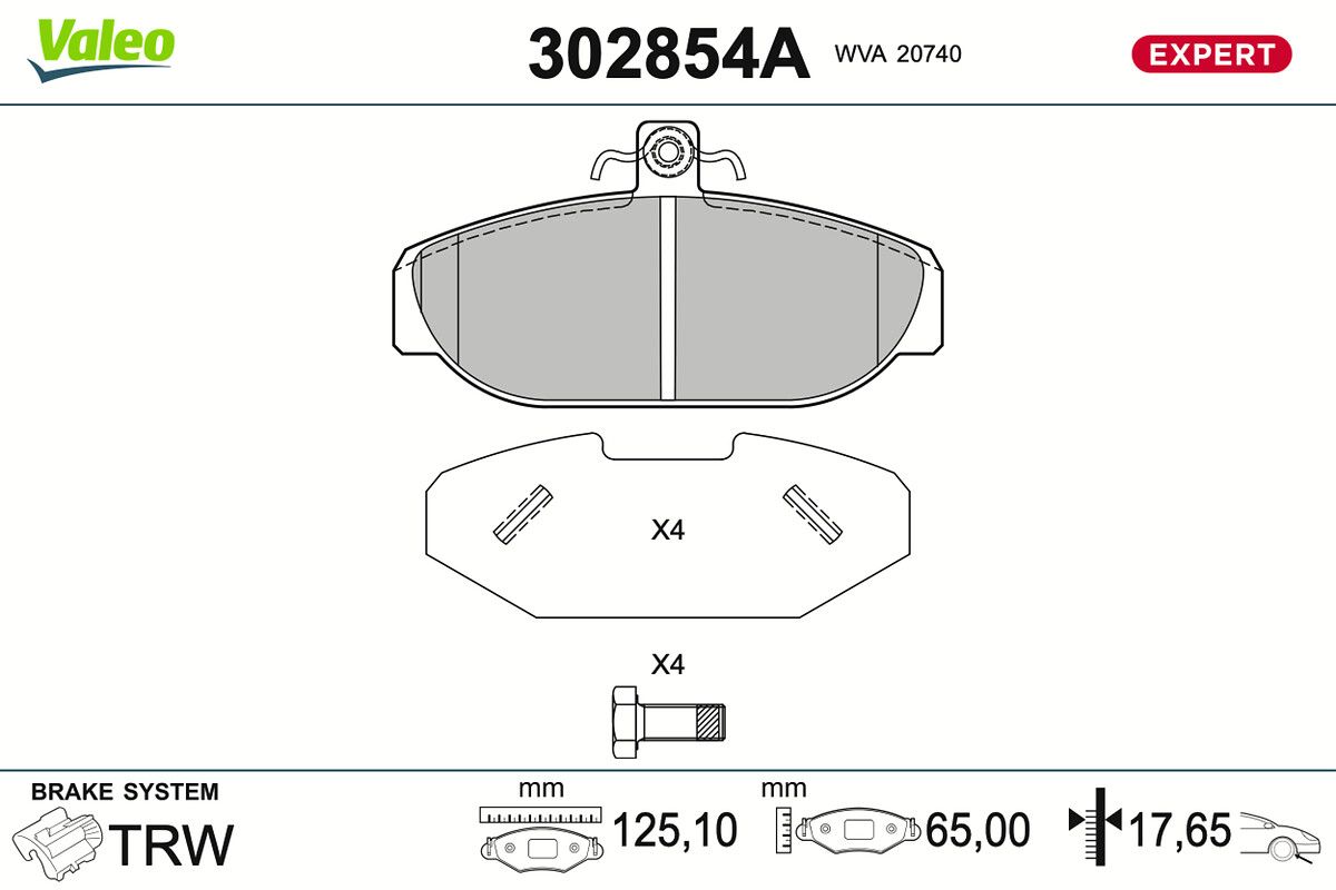 Bremsbelagsatz, Scheibenbremse