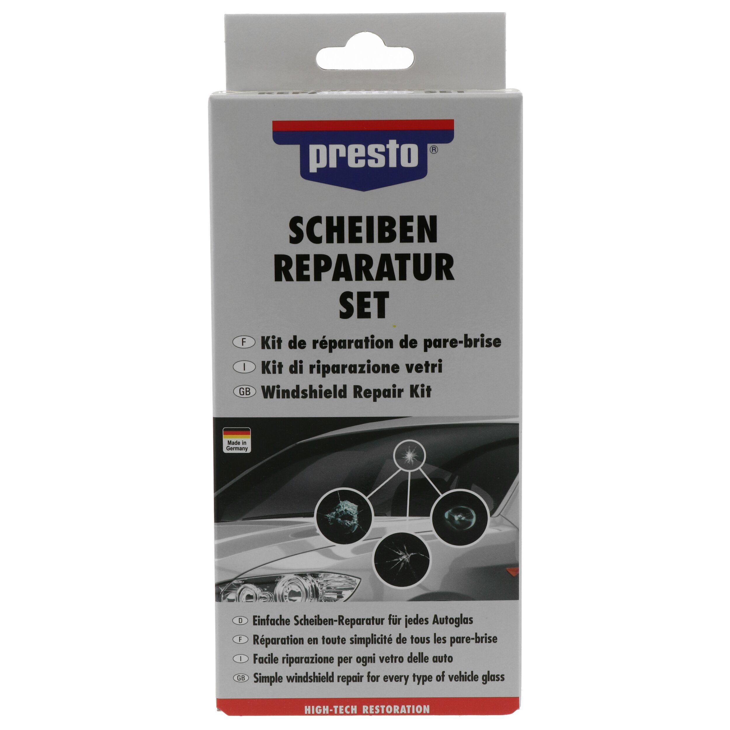 Reparatursatz, Scheibeneinkleben