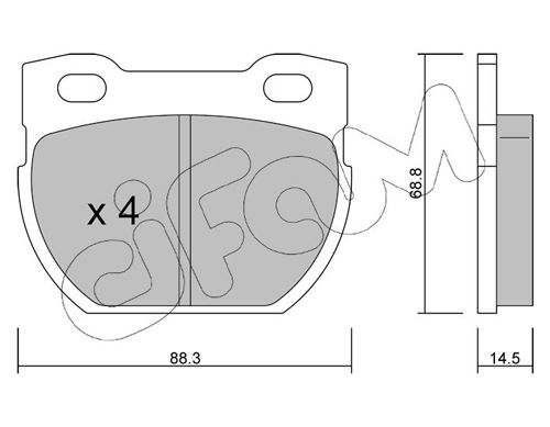 Brake Pad Set, disc brake 822-354-0