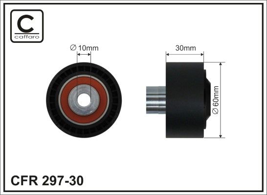 Deflection/Guide Pulley, V-ribbed belt 297-30