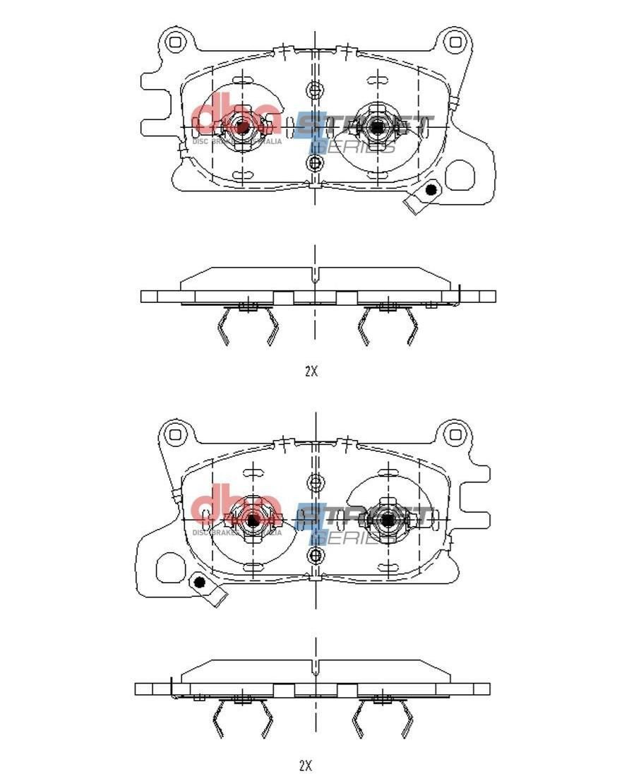 DBA SS STREET SERIES BRAKE PADS [Genesis GV80 08/2020 on F] - TecDoc Only