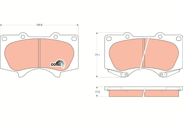 TRW DISC BRAKE PADS - TecDoc 1