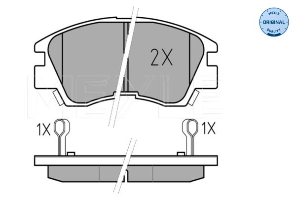 MEYLE 025 213 7316/W - Bremsbelagsatz, Scheibenbremse