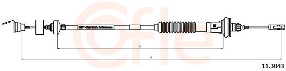 Cable Pull, clutch control 11.3043