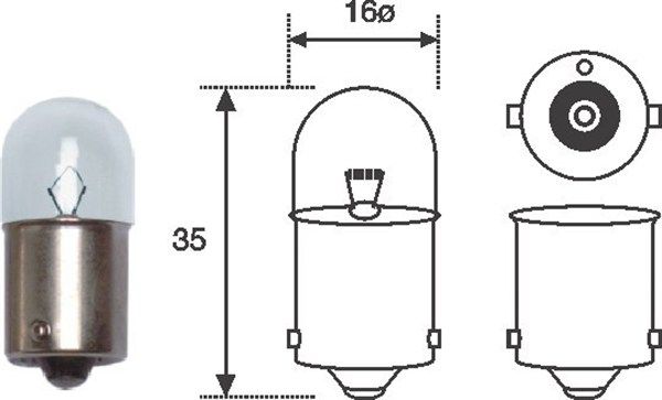 MAGNETI MARELLI 004008100000 Bulb, tail light