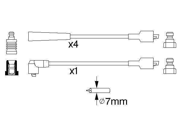 0 986 356 786 BOSCH gyújtókábelkészlet