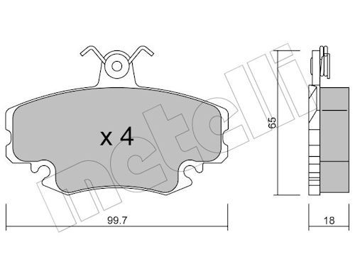 METELLI 22-0120-0 - Bremsbelagsatz, Scheibenbremse