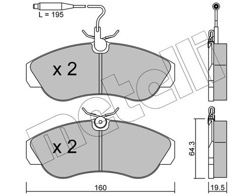 Brake Pad Set, disc brake 22-0155-0