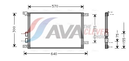 AVA QUALITY COOLING AL5070 - Kondensator, Klimaanlage ** CLEVER FIT **