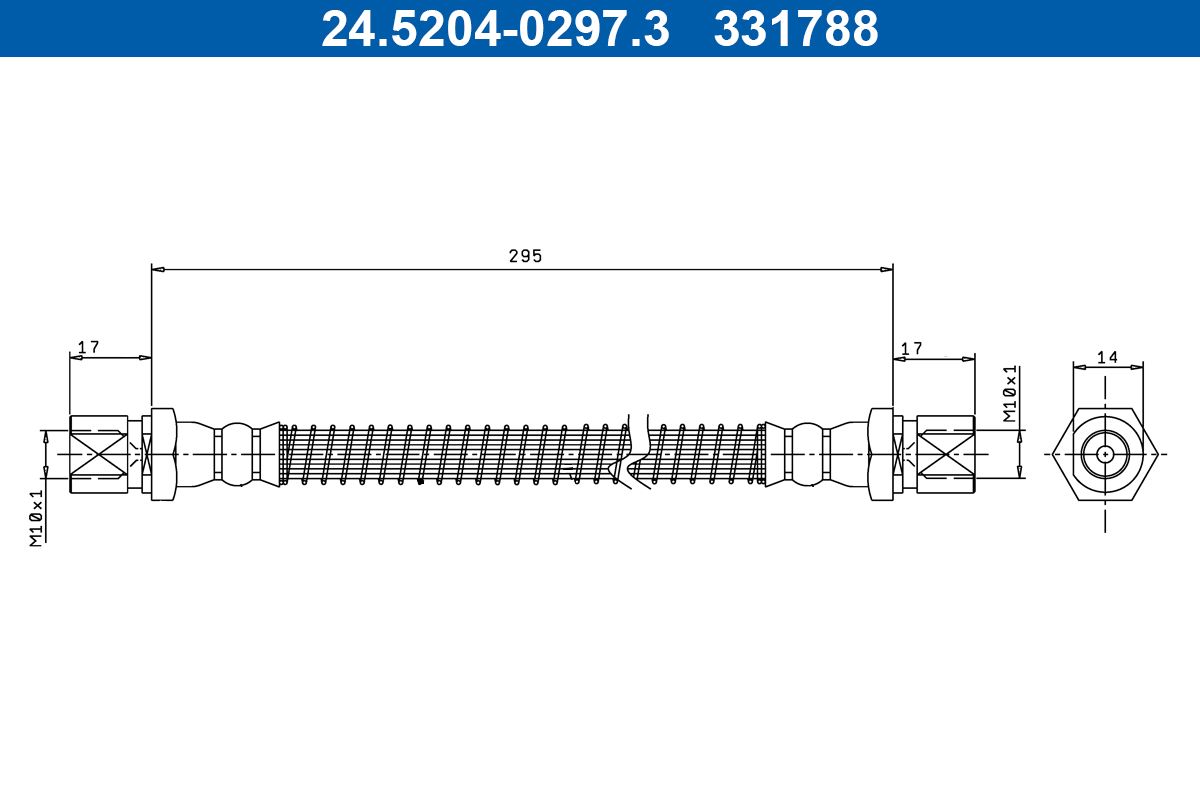 ATE 24.5204-0297.3 - Bremsschlauch