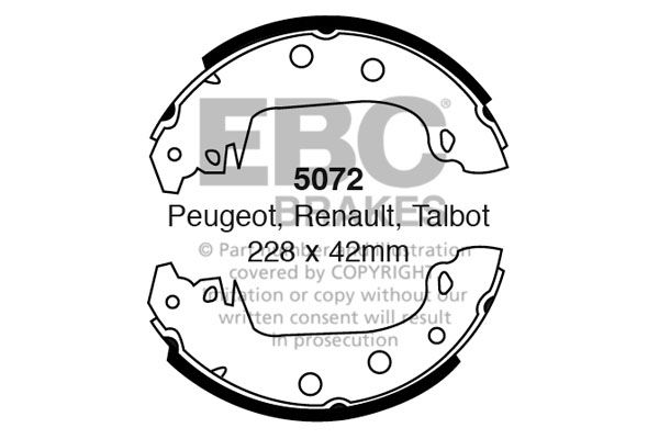 5072 EBC Brakes fékpofakészlet