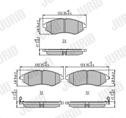 Brake Pad Set, disc brake 573371J