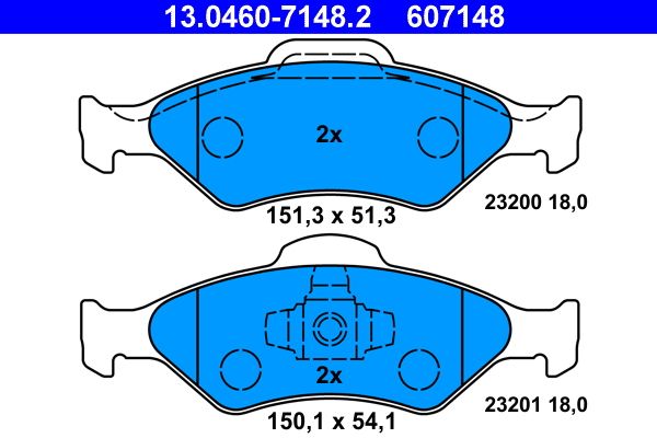 Brake Pad Set, disc brake 13.0460-7148.2