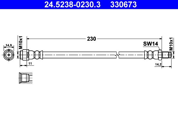 ATE 24.5238-0230.3 - Bremsschlauch