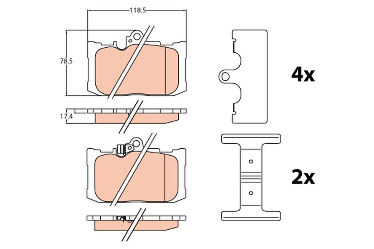 Brake Pad Set, disc brake GDB4460