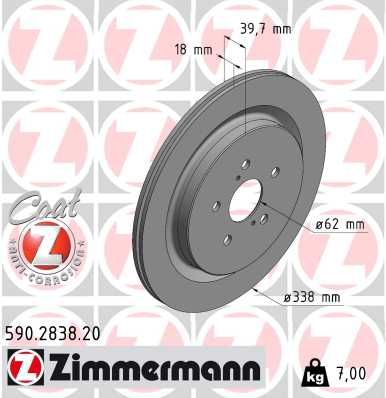590.2838.20 ZIMMERMANN COAT Z féktárcsa