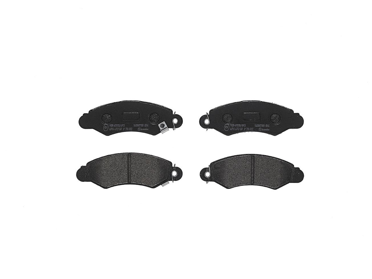 BREMBO P 78 012 - Bremsbelagsatz, Scheibenbremse PRIME LINE