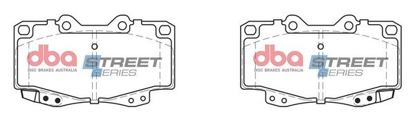 DBA SS STREET SERIES BRAKE PADS [ Toyota HI-Lux 1994-2014 F ] - TecDoc Only