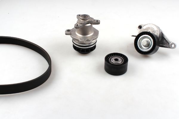 Water Pump + V-Ribbed Belt Kit PK09640