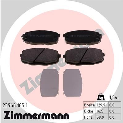 Brake Pad Set, disc brake 23966.165.1