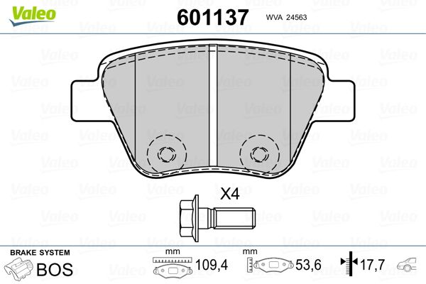 Brake Pad Set, disc brake 601137