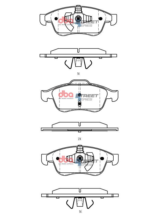 DBA  SS STREET SERIES  BRAKE PADS [  RENAULT CAPTUR 2023- ON F ] - TecDoc Only
