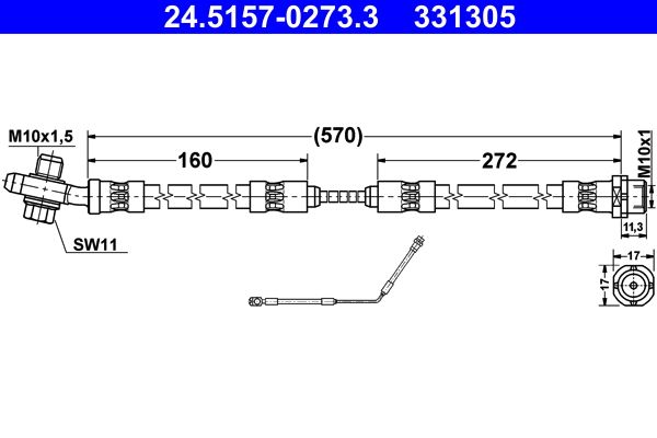 Brake Hose 24.5157-0273.3