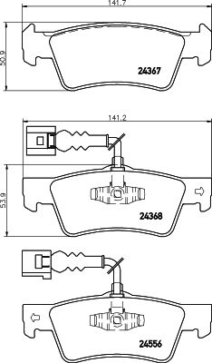 Brake Pad Set, disc brake 8DB 355 012-441