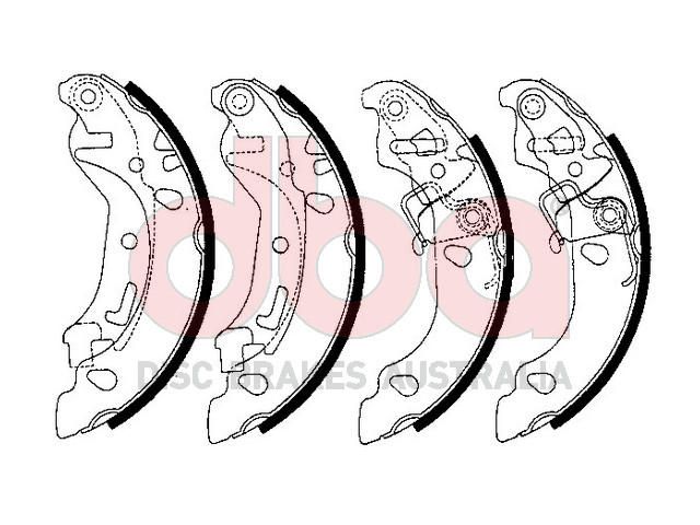 Street Series Brake Shoes [Ford KA 1999-03 180mm] - TecDoc Only