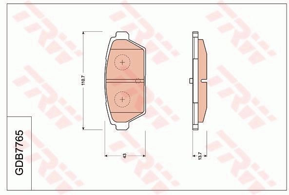 TRW DISC BRAKE PADS - TecDoc Only