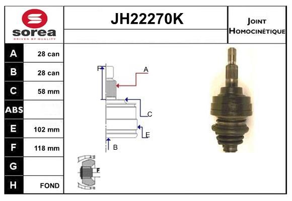 KIT CV JOINT AVEC KR052 - 928