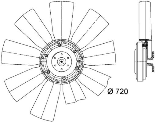 Ventilador, refrigeración del motor