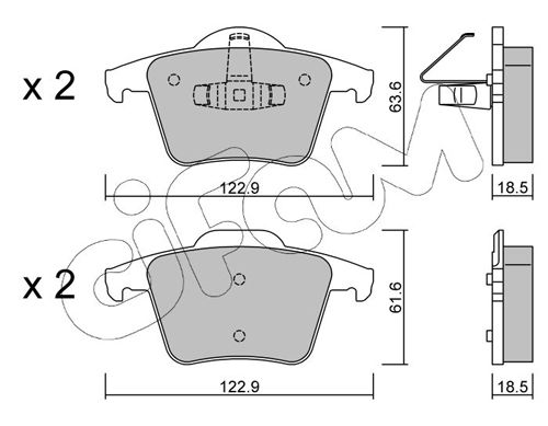 Brake Pad Set, disc brake 822-688-0